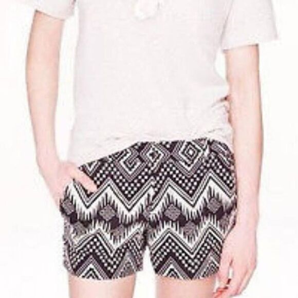 J Crew Black Diamond Mid Rise Shorts 8 - Picture 1 of 6
